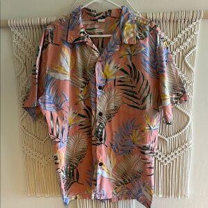 Tropical Vibes Men's Button Down Shirt